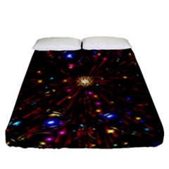 Abstract Background Stars Star Galaxy Wallpaper Fitted Sheet (queen Size) by Wegoenart