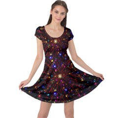 Abstract Background Stars Star Galaxy Wallpaper Cap Sleeve Dress by Wegoenart