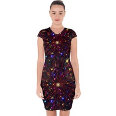 Abstract Background Stars Star Galaxy Wallpaper Capsleeve Drawstring Dress  by Wegoenart