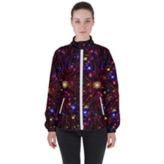 Abstract Background Stars Star Galaxy Wallpaper Women s High Neck Windbreaker by Wegoenart