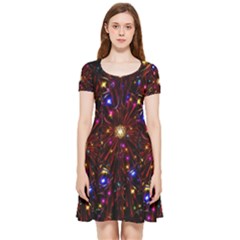 Abstract Background Stars Star Galaxy Wallpaper Inside Out Cap Sleeve Dress by Wegoenart