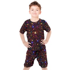 Abstract Background Stars Star Galaxy Wallpaper Kids  Tee And Shorts Set by Wegoenart