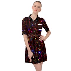 Abstract Background Stars Star Galaxy Wallpaper Belted Shirt Dress by Wegoenart