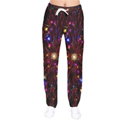 Abstract Background Stars Star Galaxy Wallpaper Women Velvet Drawstring Pants