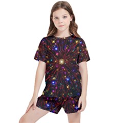 Abstract Background Stars Star Galaxy Wallpaper Kids  Tee And Sports Shorts Set by Wegoenart