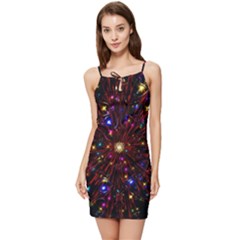 Abstract Background Stars Star Galaxy Wallpaper Summer Tie Front Dress by Wegoenart