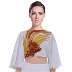  Tie Back Butterfly Sleeve Chiffon Top by imanmulyana