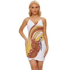 Im Fourth Dimension Colour 50 Wrap Tie Front Dress