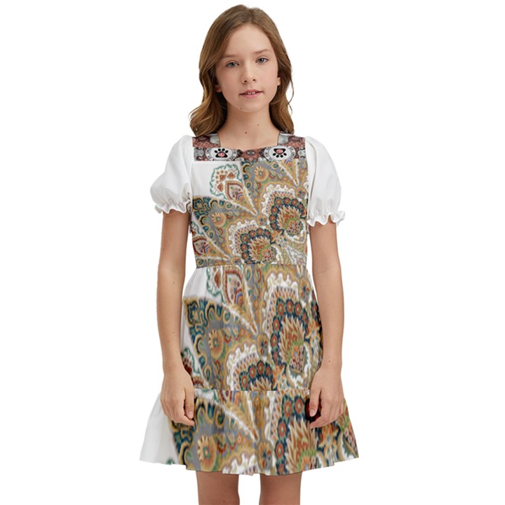 IM Fourth Dimension Colour 52 Kids  Puff Sleeved Dress