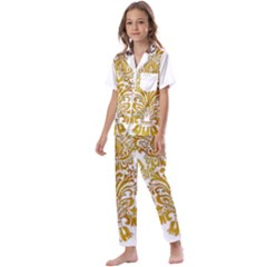 Im Fourth Dimension Colour 53 Kids  Satin Short Sleeve Pajamas Set