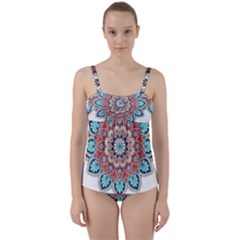 Im Fourth Dimension Colour 54 Twist Front Tankini Set by imanmulyana