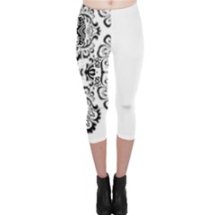 Im Fourth Dimension Black White 57 Capri Leggings  by imanmulyana