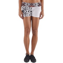 Im Fourth Dimension Black White 57 Yoga Shorts by imanmulyana