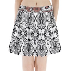 Im Fourth Dimension Black White 57 Pleated Mini Skirt by imanmulyana