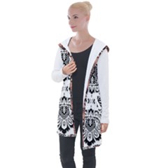 Im Fourth Dimension Black White 57 Longline Hooded Cardigan by imanmulyana