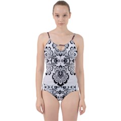 Im Fourth Dimension Black White 57 Cut Out Top Tankini Set by imanmulyana