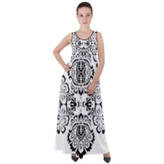 Im Fourth Dimension Black White 57 Empire Waist Velour Maxi Dress by imanmulyana