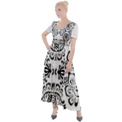 Im Fourth Dimension Black White 57 Button Up Short Sleeve Maxi Dress by imanmulyana