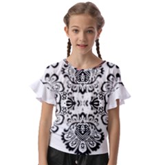 Im Fourth Dimension Black White 57 Kids  Cut Out Flutter Sleeves by imanmulyana