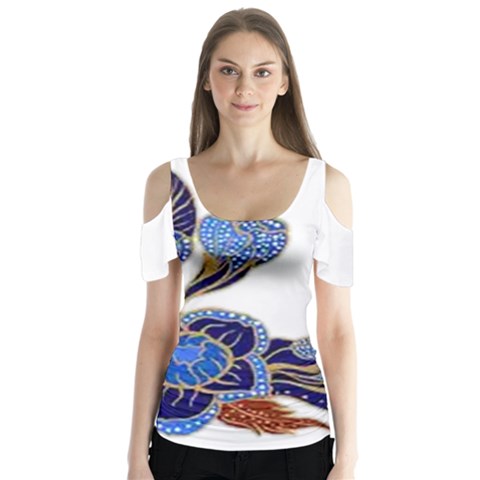 Im Fourth Dimension Colour 58 Butterfly Sleeve Cutout Tee  by imanmulyana