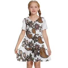 Im Fourth Dimension Colour 58 Kids  Short Sleeve Tiered Mini Dress by imanmulyana