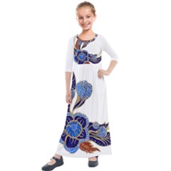 Im Fourth Dimension Colour 59 Kids  Quarter Sleeve Maxi Dress by imanmulyana