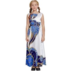 Im Fourth Dimension Colour 59 Kids  Satin Sleeveless Maxi Dress by imanmulyana