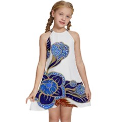 Im Fourth Dimension Colour 59 Kids  Halter Collar Waist Tie Chiffon Dress by imanmulyana