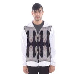 Im Fourth Dimension Black White 61 Men s Hooded Windbreaker by imanmulyana