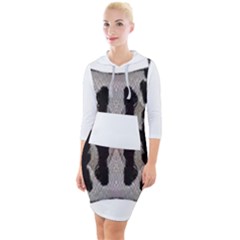 Im Fourth Dimension Black White 61 Quarter Sleeve Hood Bodycon Dress by imanmulyana