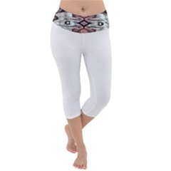 Im Fourth Dimension Black White 61 Lightweight Velour Capri Yoga Leggings by imanmulyana