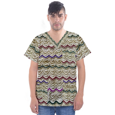 Mil Knit Men s V-neck Scrub Top by DeneWestUK