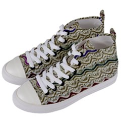 Mil Knit Women s Mid-top Canvas Sneakers by DeneWestUK