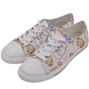 Chicken Dog Flower Sun Pattern Men s Low Top Canvas Sneakers View2