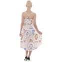 Chicken Dog Flower Sun Pattern High-Low Halter Chiffon Dress  View2