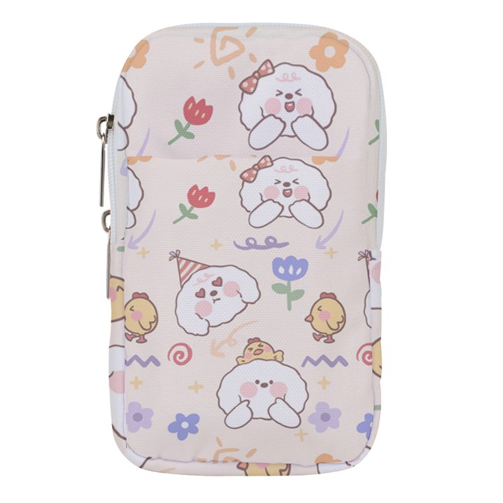 Chicken Dog Flower Sun Pattern Waist Pouch (Large)