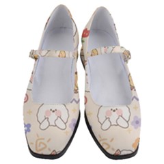 Chicken Dog Flower Sun Pattern Women s Mary Jane Shoes by Sudhe