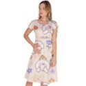 Chicken Dog Flower Sun Pattern Classic Short Sleeve Dress View1