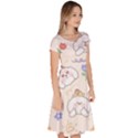 Chicken Dog Flower Sun Pattern Classic Short Sleeve Dress View3