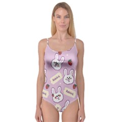 Illustration Rabbit Cartoon Background Pattern Camisole Leotard  by Sudhe