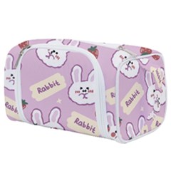 Illustration Rabbit Cartoon Background Pattern Toiletries Pouch by Sudhe