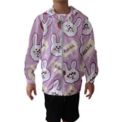 Illustration Rabbit Cartoon Background Pattern Kids  Hooded Windbreaker