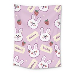 Illustration Rabbit Cartoon Background Pattern Medium Tapestry