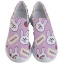 Illustration Rabbit Cartoon Background Pattern Women s Lightweight Slip Ons View1