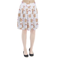 Illustrations Bear Cartoon Background Pattern Pleated Skirt by Sudhe