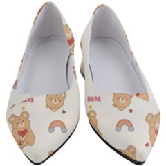 Illustrations Bear Cartoon Background Pattern Women s Block Heels  by Sudhe