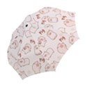 Pig Cartoon Background Pattern Folding Umbrellas View2