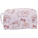 Pig Cartoon Background Pattern Toiletries Pouch View3