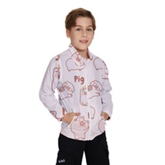 Pig Cartoon Background Pattern Kids  Windbreaker by Sudhe