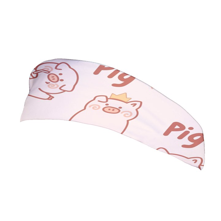 Pig Cartoon Background Pattern Stretchable Headband